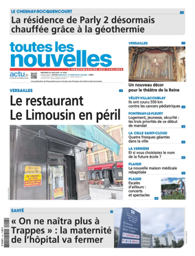 Cover of Toutes les Nouvelles (Versailles / Saint-Quentin-en-Yvelines)