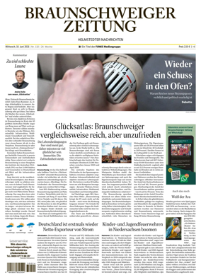 Cover of Braunschweiger Zeitung (Helmstedter Nachrichten)