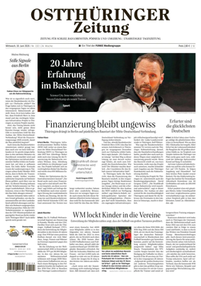 Cover of Ostthuringer Zeitung (Posneck)