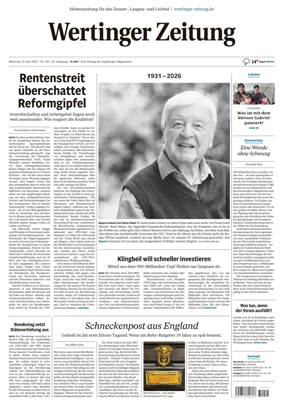 Cover of Wertinger Zeitung