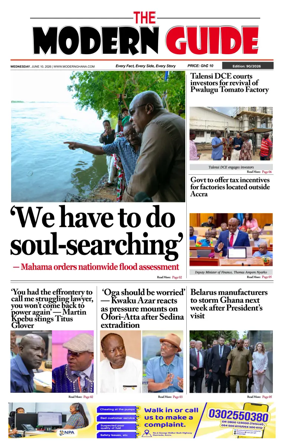Cover of The Modern Guide Newspaper (Ghana)