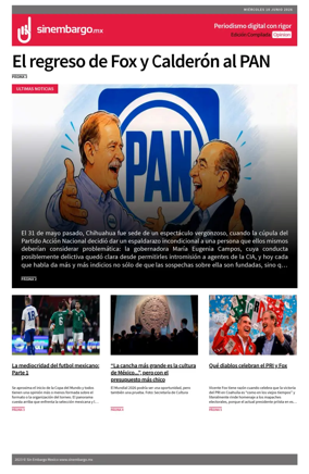 Cover of Sin Embargo Opinion