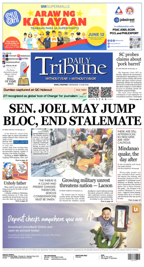 Cover of Daily Tribune (Philippines)