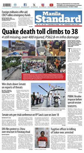 Cover of Manila Standard