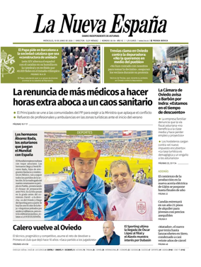 Cover of La Nueva Espana (Occidente)