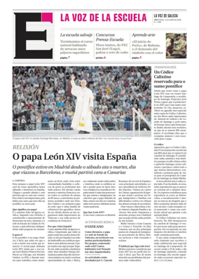 Cover of La Voz de Galicia (Deza) - La Voz de la Escuela