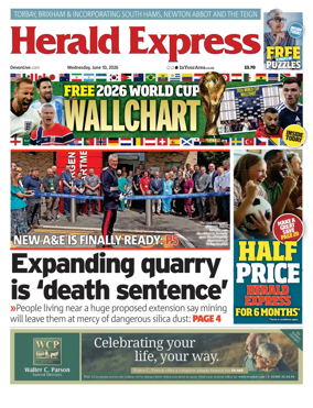 Cover of Herald Express (Torbay Brixham & South Hams Edition)
