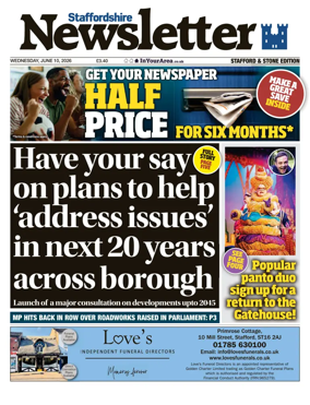 Cover of Staffordshire Newsletter