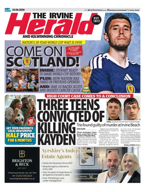 Cover of The Irvine Herald and Kilwinning Chronicle