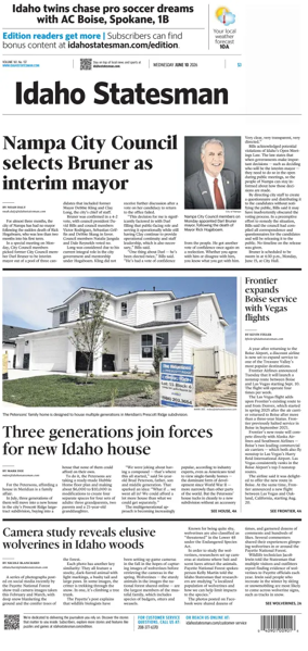 Cover of The Idaho Statesman