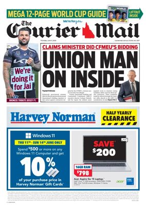 Cover of The Courier-Mail