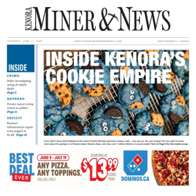 Cover of Kenora Daily Miner and News