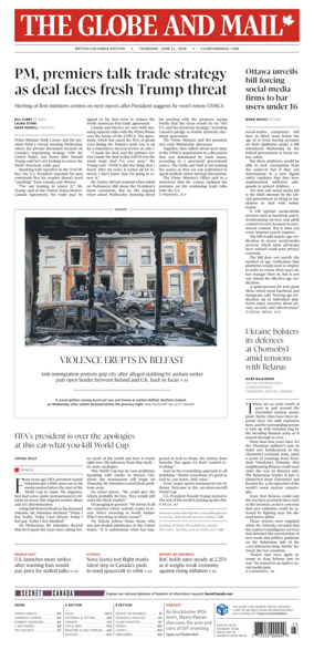 Cover of The Globe and Mail (BC Edition)
