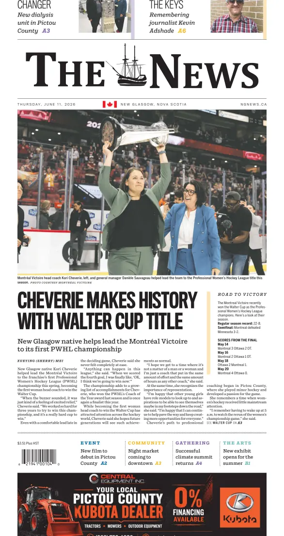 Cover of The News (New Glasgow)