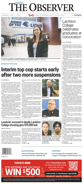 Cover of The Observer (Sarnia)