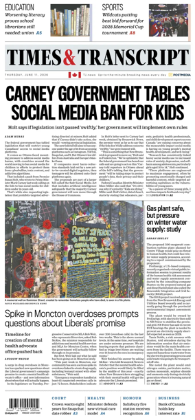 Cover of Times & Transcript