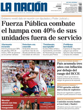 Cover of La Nacion (Costa Rica)