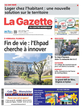 Cover of La Gazette du Centre Morbihan