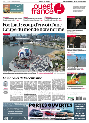 Cover of Ouest France (Les Herbiers / Montaigu)