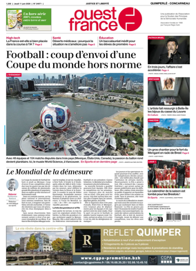 Cover of Ouest-France (Quimperle Concarneau)