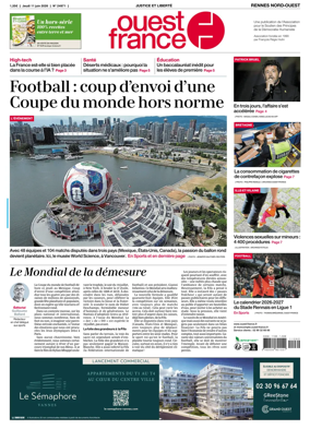 Cover of Ouest-France (Rennes Nord-Ouest)
