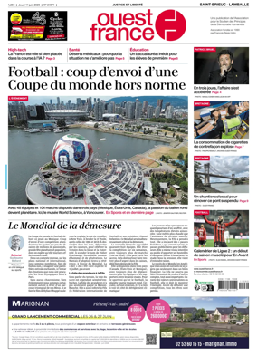 Cover of Ouest-France (Saint-Brieuc Lamballe)