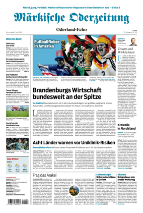 Cover of Markische Oderzeitung Oderland-Echo