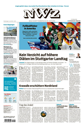 Cover of NWZ – Neue Wurttembergische Zeitung