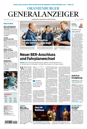 Cover of Oranienburger Generalanzeiger
