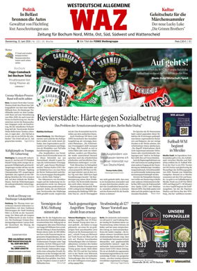 Cover of Westdeutsche Allgemeine Zeitung (Bochum)