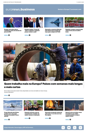 Cover of Euronews Business (Portuguese)