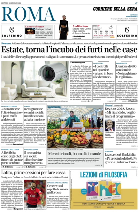 Cover of Corriere della Sera (Roma)