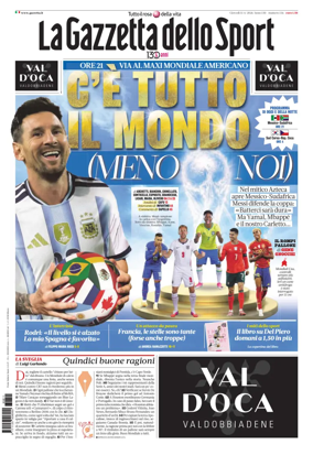 Cover of La Gazzetta dello Sport - Roma