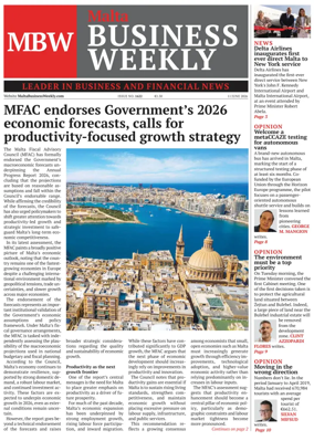 Cover of The Malta Business Weekly