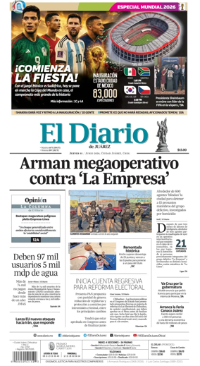 Cover of El Diario de Juarez