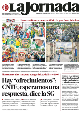 Cover of La Jornada