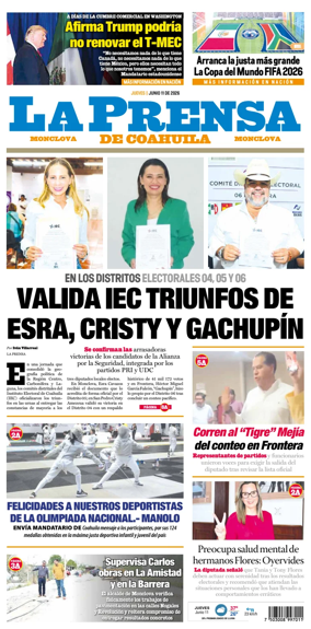 Cover of La Prensa de Coahuila