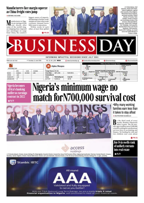Cover of Business Day (Nigeria)
