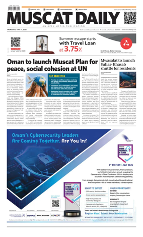 Cover of Muscat Daily