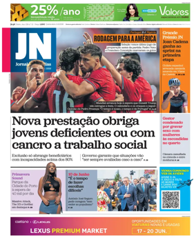 Cover of Jornal de Noticias