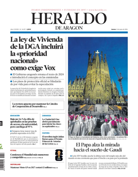Cover of Heraldo de Aragon