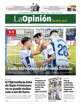 Cover of La Opinion de Malaga