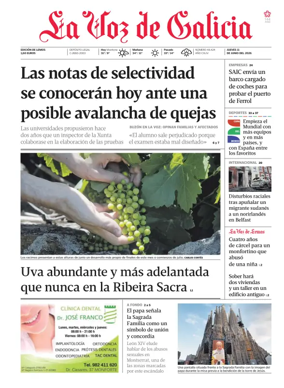 Cover of La Voz de Galicia (Monforte)