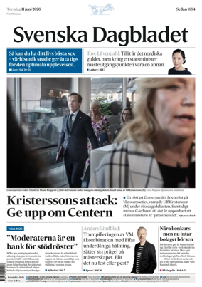Cover of Svenska Dagbladet