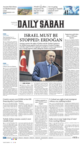 Cover of Daily Sabah (Turkey)