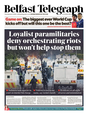 Cover of Belfast Telegraph
