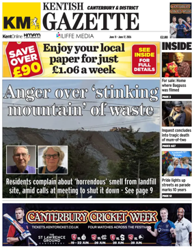 Cover of Kentish Gazette Canterbury & District