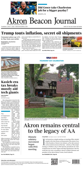 Cover of Akron Beacon Journal