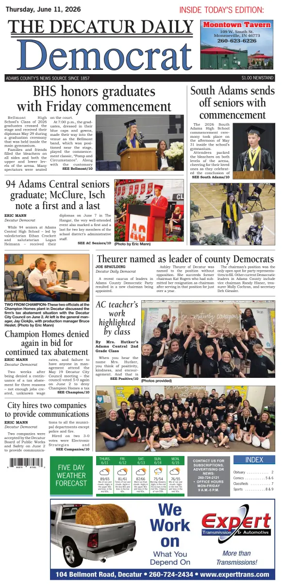 Cover of The Decatur Daily Democrat