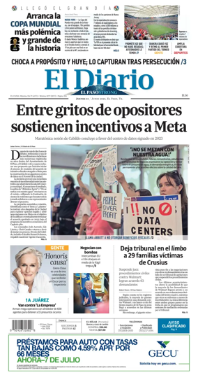 Cover of El Diario de El Paso